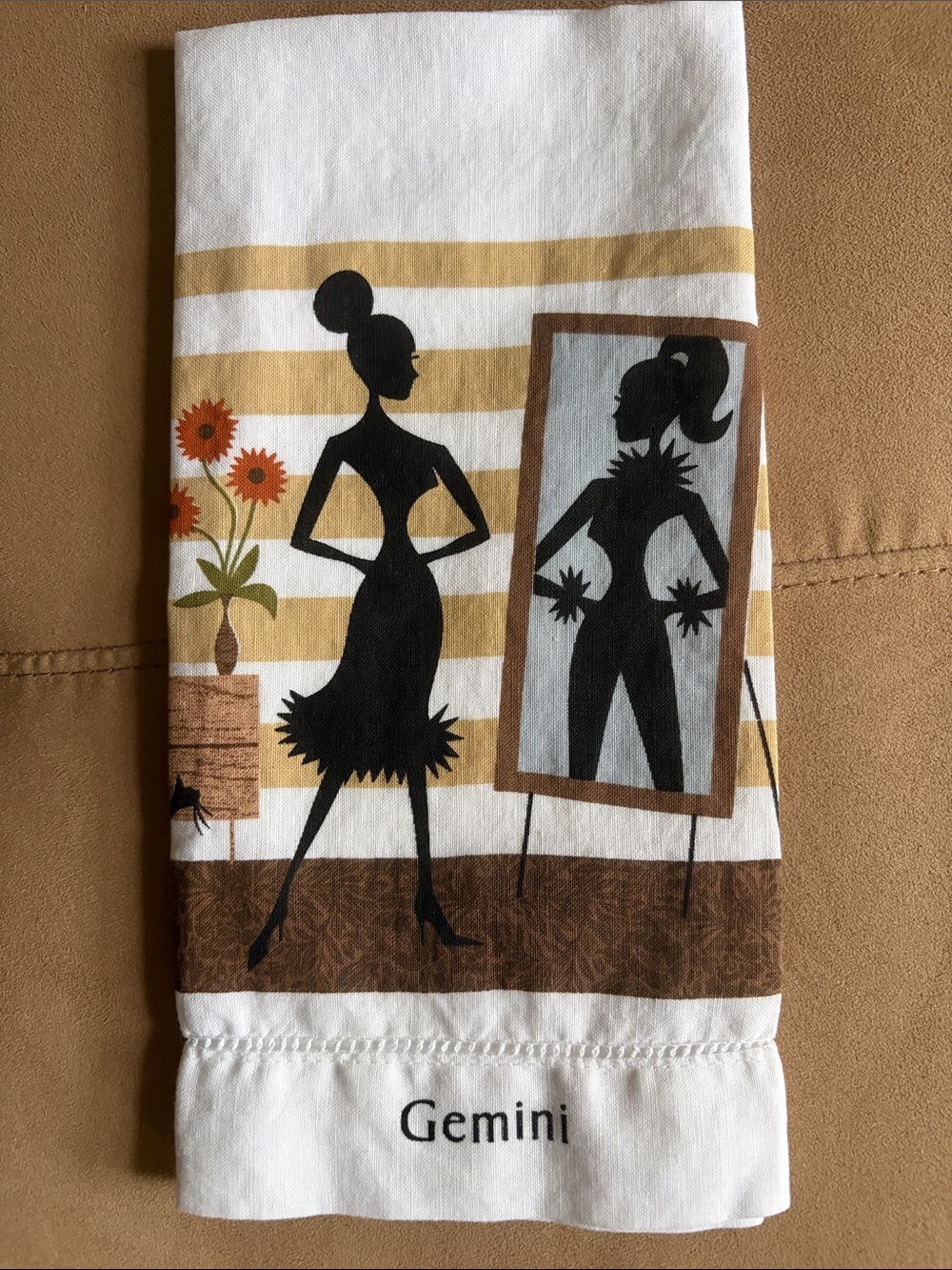 Astrology Girls Gemini Zodiac Kitchen Towel